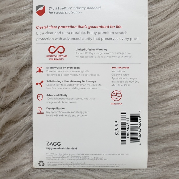 ZAGG HD Screen Protector Samsung Galaxy S7 Edge - Picture 3 of 8
